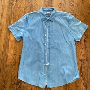 Bonobos Tailored Slim Fit XXL SS Blue Button Down